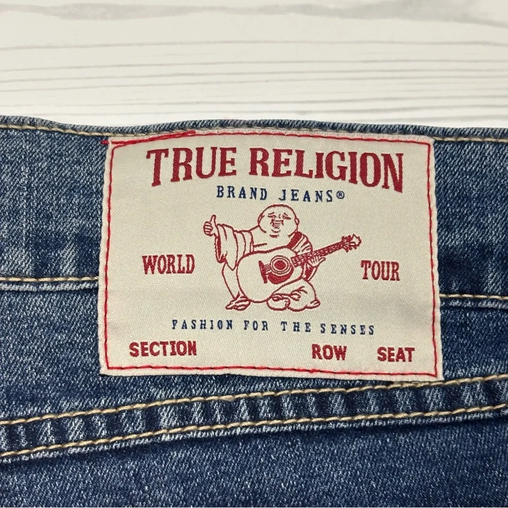 True Religion Geno Relaxed Slim Flap Jeans Size 40X32 NWT